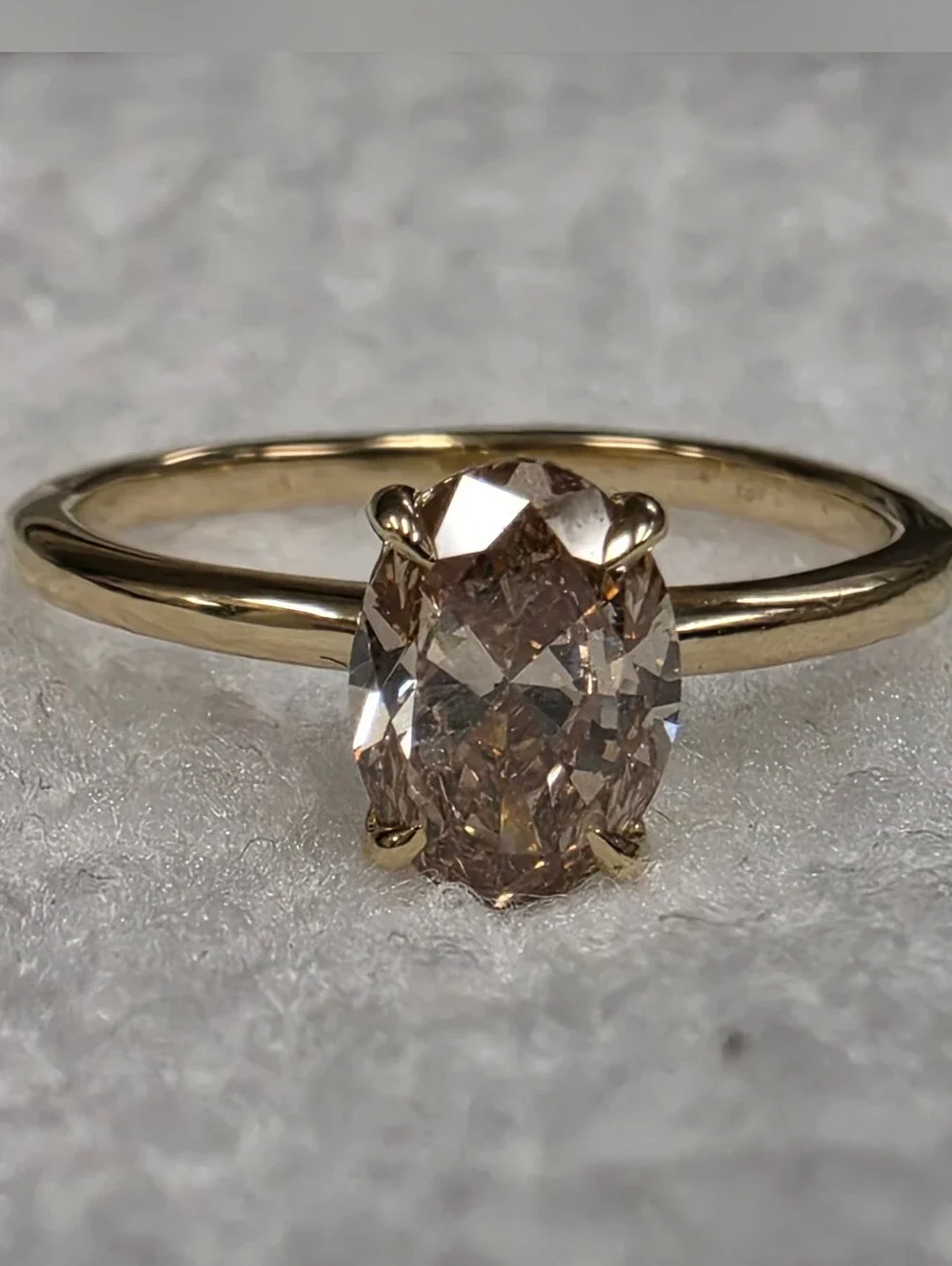 GIA 0.96ct. Champagne Diamond Solitaire Ring in Yellow Gold